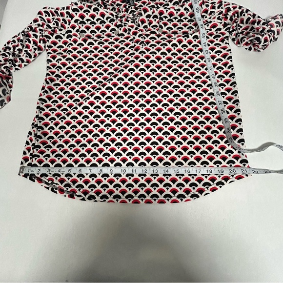 2 for$15 Jones New York White and Red Button Down Shirt with Notched Collar - Picture 11 of 12